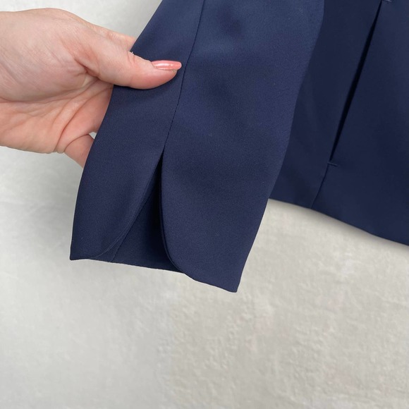 Pendleton‎ Navy Blue Zip Front Mock Neck Blazer Jacket with Pocket 8P Petite - Picture 7 of 15